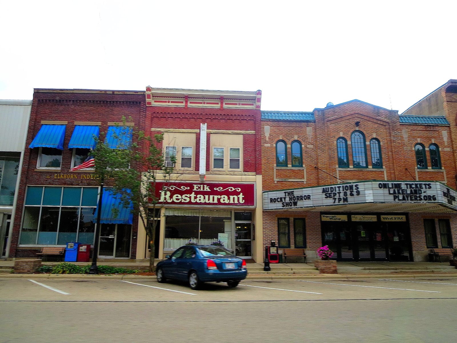 Historic storefronts in downtown Elkhorn - Corey Coyle, CC BY 3.0